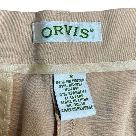 Orvis Mid-Rise Modern Fit Camel Color Pants, Size 8 - Picture 4 of 7